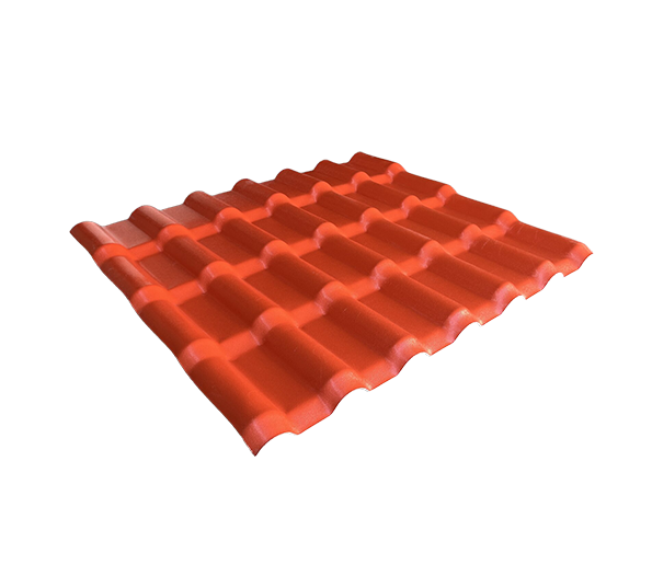 1050mm Brick Red ASA PVC UV Resistance Resin Roof Sheets